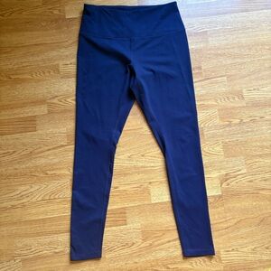 Zella navy blue high waisted performance leggings athletic athleisure gym size L